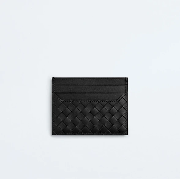 Bottega Veneta Intrecciato Piccolo Card Case Black