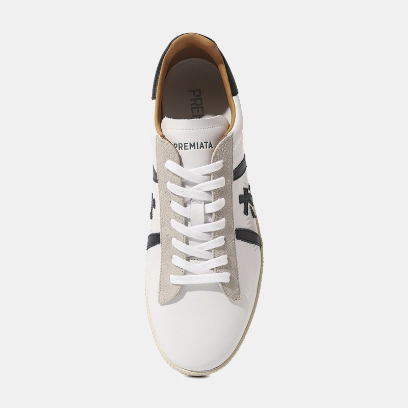 Premiata Andy Leather Sneakers Cream White / Black