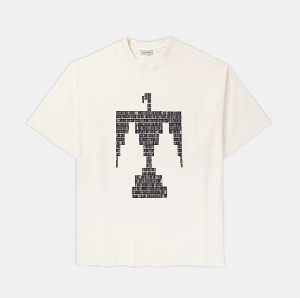 картинка Fear of God Essentials T-Shirt Thunderbird Logo Cream магазин Одежда+ являющийся официальным дистрибьютором в России 