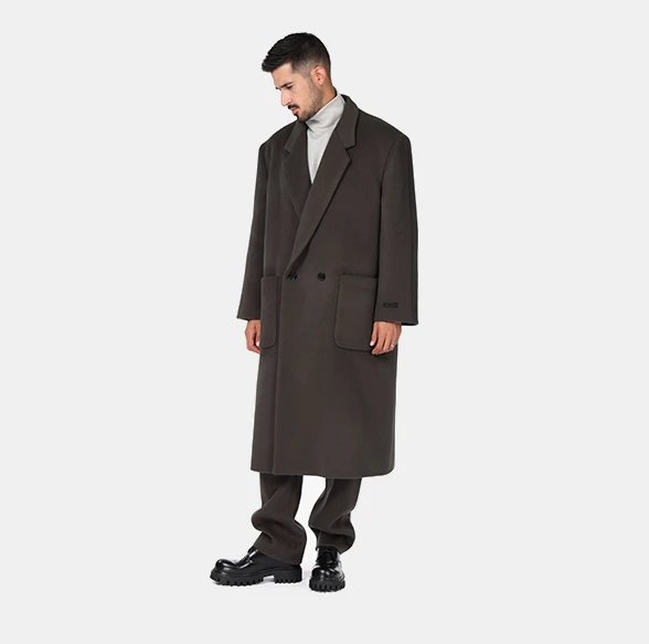 OG Alpaca Wool Long Coat — Dove Grey