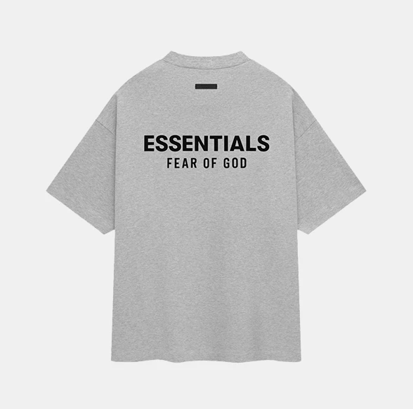картинка Fear of God Essentials Jersey Crewneck Tee Light Heather Grey магазин Одежда+ являющийся официальным дистрибьютором в России 