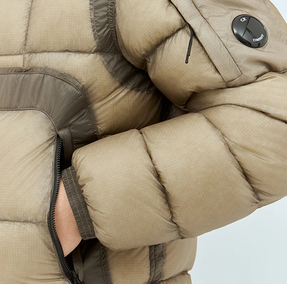 C.P. Company DD Shell Puffer Jacket Khaki