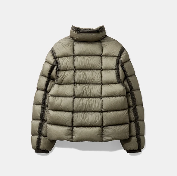 C.P. Company D.D. Shell Hooded Medium Down Jacket Vintage Khaki