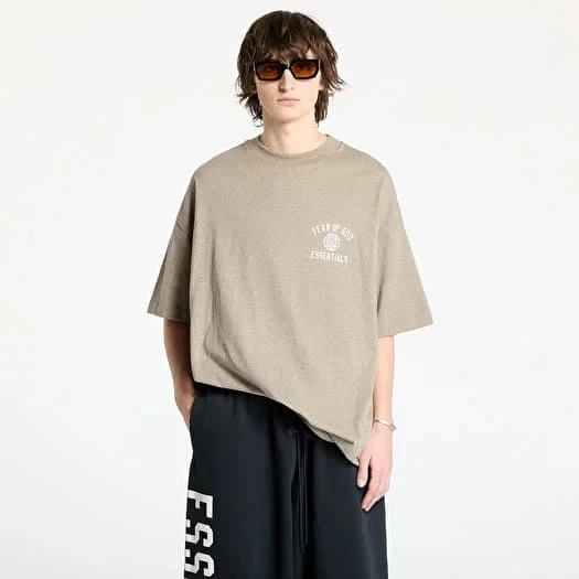 картинка Fear of God Essentials Jersey Crewneck Tee Heather Grey магазин Одежда+ являющийся официальным дистрибьютором в России 