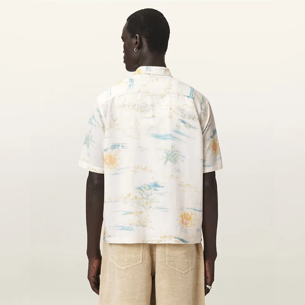 AllSaints Breezer Boxy Short Sleeve Printed Shirt