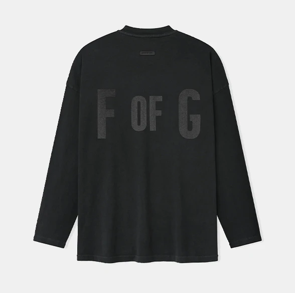 Fear of God F O F G Long Sleeve Tee Black