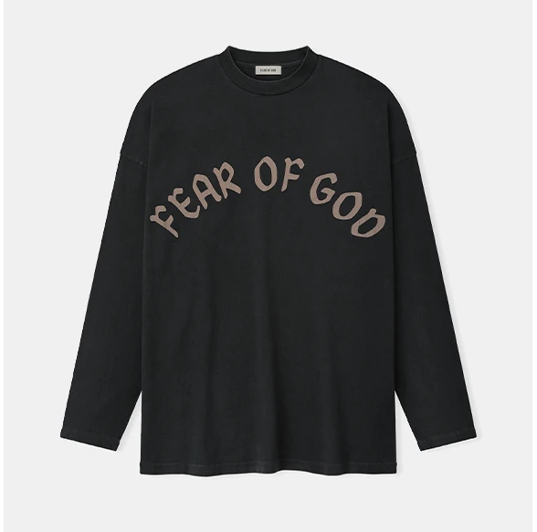 Fear of God F O F G Long Sleeve Tee Black