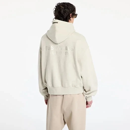 картинка Fear of God Essentials Classic Hoodie Heather Stone магазин Одежда+ являющийся официальным дистрибьютором в России 