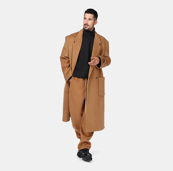 OG Alpaca Wool Long Coat — Camel