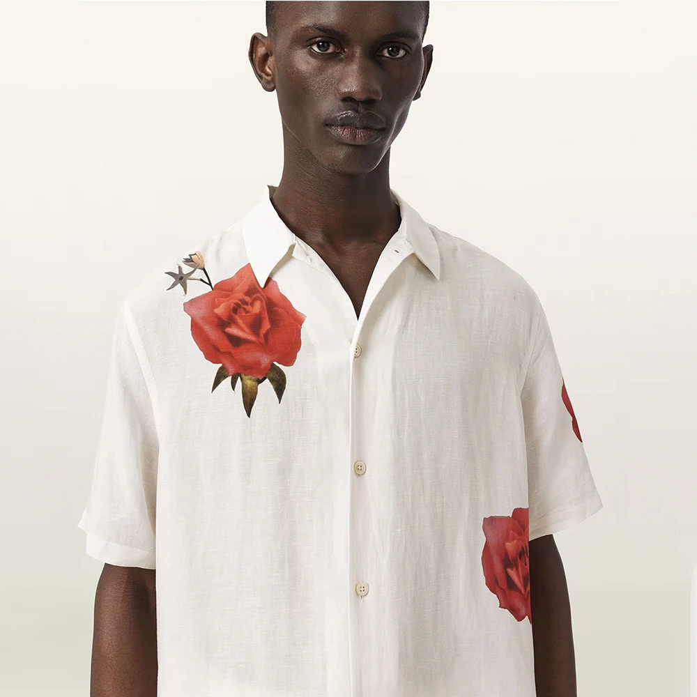 AllSaints Fleur Fazed Boxy Short Sleeve Shirt