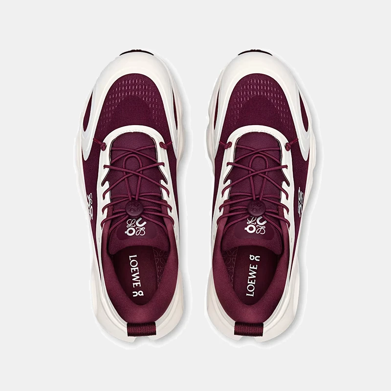 LOEWE × On Cloudsolo Sneaker Burgundy/Eggshell