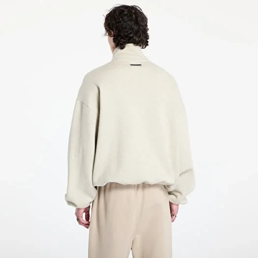 картинка Fear of God Essentials Modern Fleece Track Jacket With Piping 'Heather Stone/Cloud White' магазин Одежда+ являющийся официальным дистрибьютором в России 