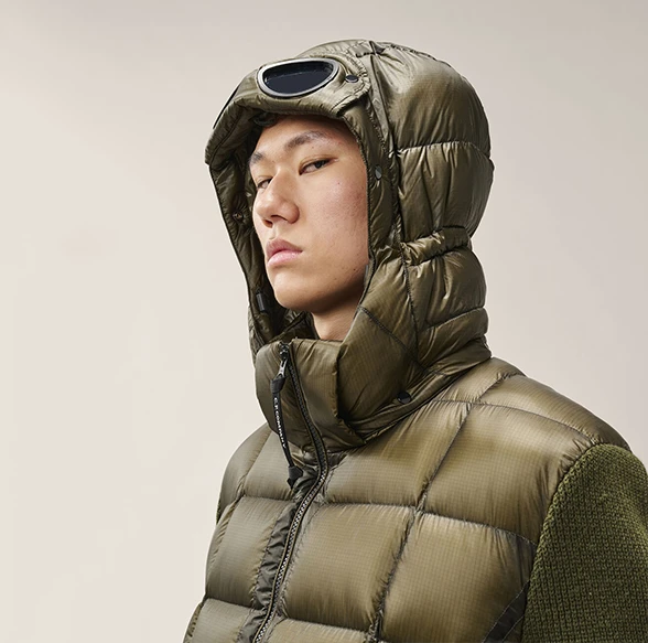 C.P. Company Extrafine Merino Wool Mixed Goggle Sweater Ivy Green