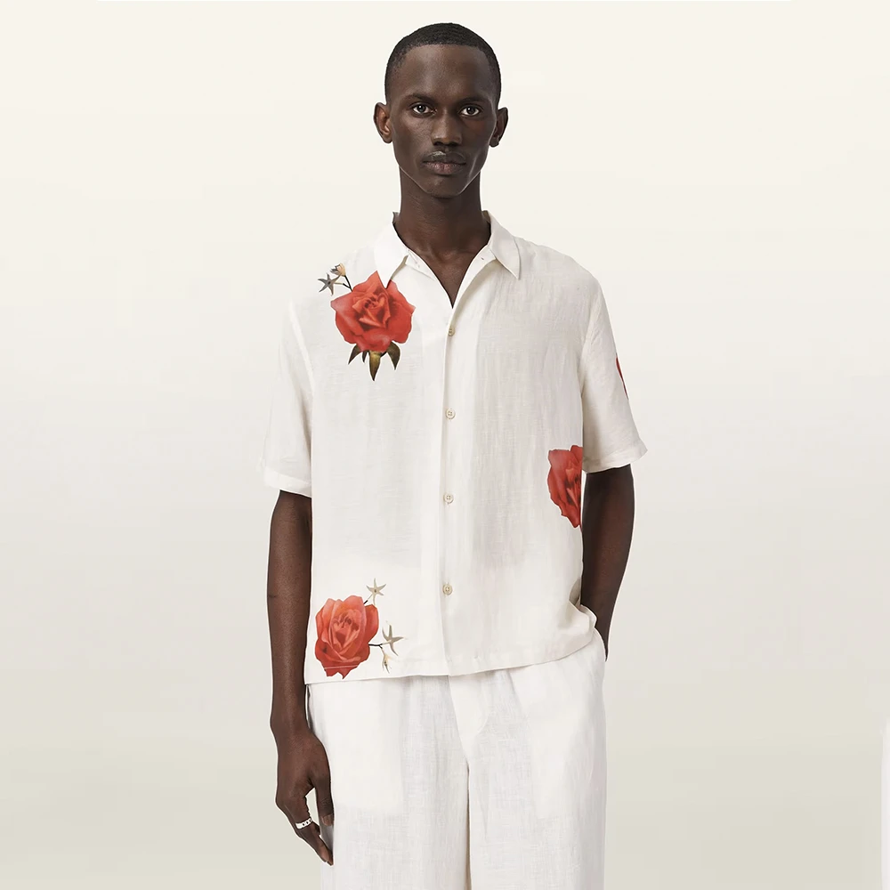 AllSaints Fleur Fazed Boxy Short Sleeve Shirt